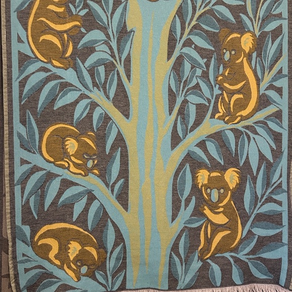 KOALA Heirloom Collection Blue +
Yellow Hand Crafted Loom Weave New Original 84" - Picture 10 of 16